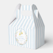 Lemon Floral Blue Birthday Favor Box Geschenkschachtel (Vorderseite)