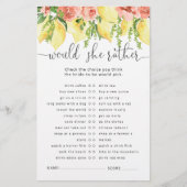 Lemon Floral Brautparty (Vorderseite)