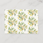 Lemon Floral Brautparty Begleitkarte (Rückseite)