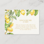 Lemon Floral Brautparty Begleitkarte (Vorderseite)
