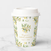 Lemon Floral Brautparty Paper Cups Pappbecher (Rückseite)