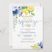 Lemon Floral Bridal Shower Invitation Einladung (Vorderseite)