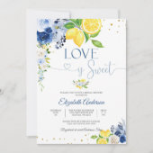 Lemon Floral Bridal Shower Invitation Einladung (Vorderseite)