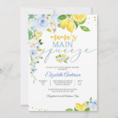 Lemon Floral Bridal Shower Invitation Einladung (Vorderseite)