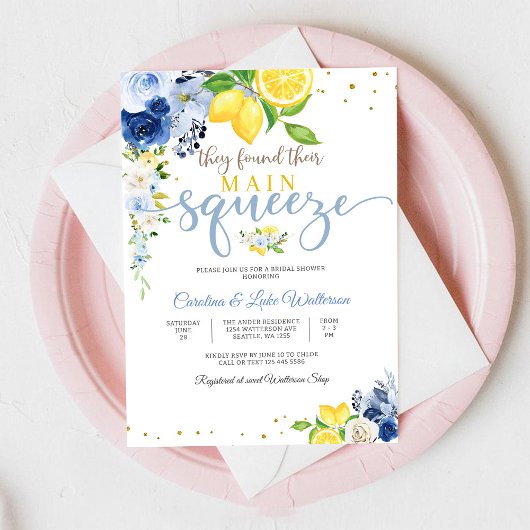 Lemon Floral Bridal Shower Invitation Einladung