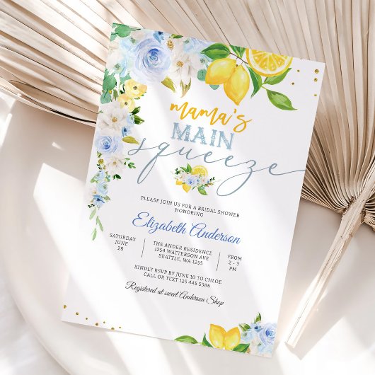 Lemon Floral Bridal Shower Invitation Einladung