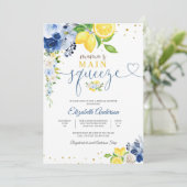 Lemon Floral Bridal Shower Invitation Einladung (Stehend Vorderseite)