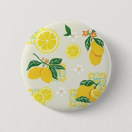Lemon Floral Button (Vorderseite)