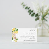 Lemon Floral Enclosure Card Begleitkarte (Stehend Vorderseite)
