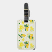 Lemon Floral Gepäckanhänger (Vorderseite vertikal)