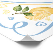 Lemon Floral Italian Bow Brautparty Welcome Foa Poster (Ecke)