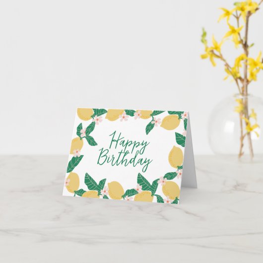 Lemon Floral Karte (Gelbe Blume)
