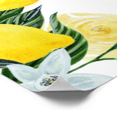 Lemon Floral Main Squeeze Brautparty Willkommen Poster (Ecke)