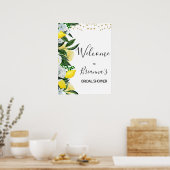 Lemon Floral Main Squeeze Brautparty Willkommen Poster (Küche)