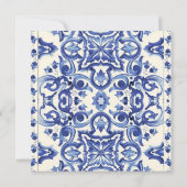 Lemon Floral Mediterranean Bridal Shower Einladung (Rückseite)