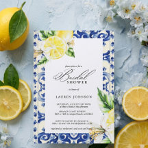 Lemon Floral Mediterranes Brautparty