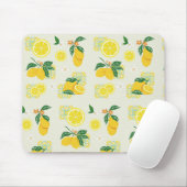 Lemon Floral Mousepad (Mit Mouse)