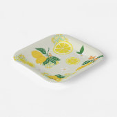 Lemon Floral Pappteller (Gewinkelt)
