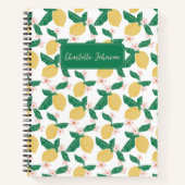 Lemon Floral Personalized Notizblock (Vorderseite)