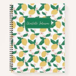 Lemon Floral Personalized Notizblock