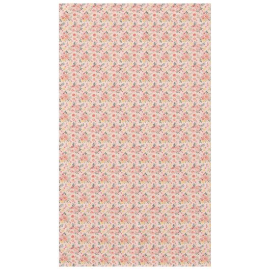 Lemon  Floral pink Peony rustic Pattern  Tischdecke (Vorderseite)