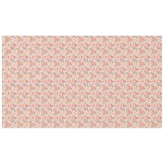 Lemon  Floral pink Peony rustic Pattern  Tischdecke (Vorderseite (Horizontal))