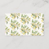 Lemon Floral Rezept Begleitkarte (Rückseite)