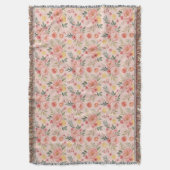Lemon Floral rosa Peony Pattern Decke (Vorderseite Vertikal)
