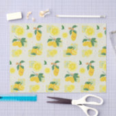 Lemon Floral Seidenpapier (Handwerk)