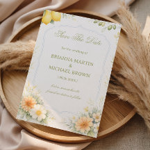 Lemon Floral Soft Announcement