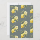 Lemon Floral | Teacup Tee Party Einladung (Rückseite)