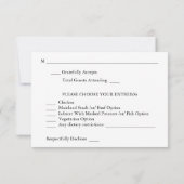 Lemon Floral w Meal RSVP Karte (Rückseite)