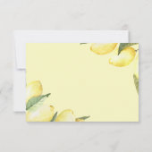 Lemon Floral Watercolor Danke Karte (Rückseite)