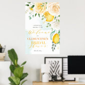 Lemon Floral Watercolor Plakatwand Unterschrift Poster (Heimbüro)