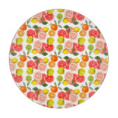 Lemon Floral white daisy Pattern Schneidebrett (Vorderseite)