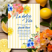 Lemon florales italienisches SommerBrautparty Einladung