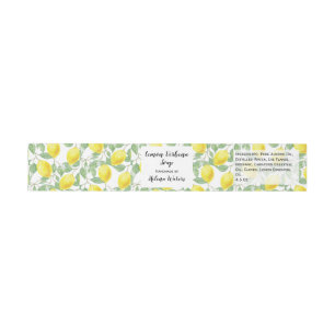 Lemon Foliage Artisanal Soap Band Wrap Verpackun