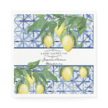 Lemon Foliage Blumenblau Weiß Elegant Baby