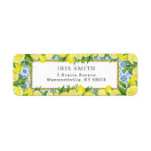 Lemon Foliage Mediterranean Return Address Label (Vorne)