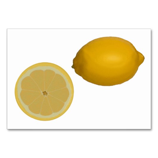 Lemon Food Reading Flashcards für Erwachsene Tischnummer (Vorderseite)