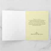 Lemon Foto Hochzeit Danke, dass Sie geklappte Kart Karte (Innenseite)