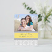 Lemon Foto Save the Date Hochzeitskarten Ankündigungspostkarte (Stehend Vorderseite)