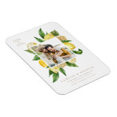 Lemon Frame Botanisches Foto Save the Date Magnet (Rechte Seite)