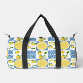 Lemon French Country Tile Elegant Modern Pattern Duffle Bag (Vorderseite)