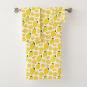 LEMON FRESH FRUIT PATTERN BAD TOWEL SET