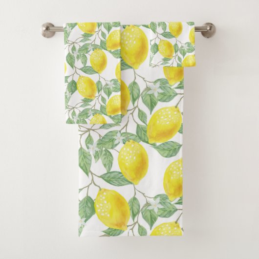 LEMON FRESH FRUIT PATTERN BADHANDTUCH SET (Insitu)
