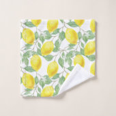 LEMON FRESH FRUIT PATTERN BADHANDTUCH SET (Waschlappen)