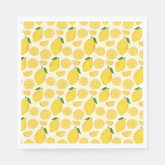 LEMON FRESH FRUIT PATTERN NAPKIN SERVIETTE (Vorderseite)