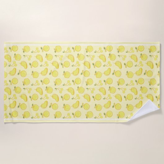 LEMON FRESH FRUIT PATTERN STRANDTUCH (Vorderseite)