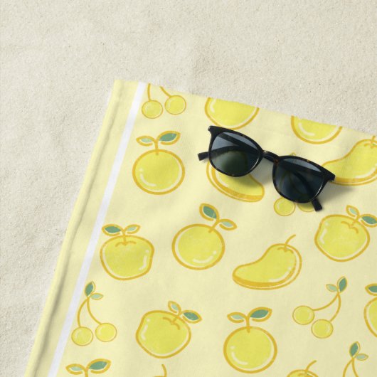 LEMON FRESH FRUIT PATTERN STRANDTUCH (Beispiel)